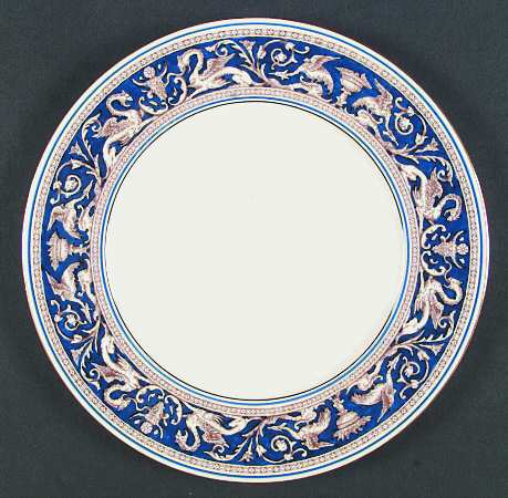 Florentine Blue (No Center Design, Gold Trim) by Wedgwood