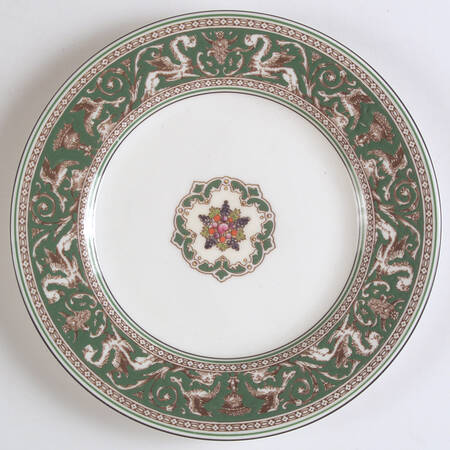 Florentine Green (Emerald, Fruit Center) Salad Plate