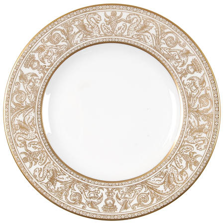 Florentine Gold (Gold Dragons, White) Bread & Butter Plate