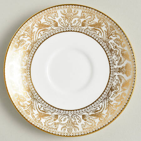 Florentine Gold (Gold Dragons, White) Saucer for Peony Shape Footed Cup