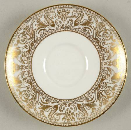 Florentine Gold (Gold Dragons, White) Saucer for Cream Soup Bowl