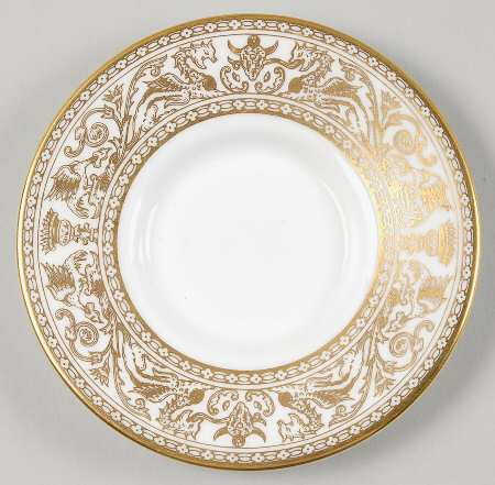 Florentine Gold (Gold Dragons, White) Saucer for Bond Shape Demitasse Cup