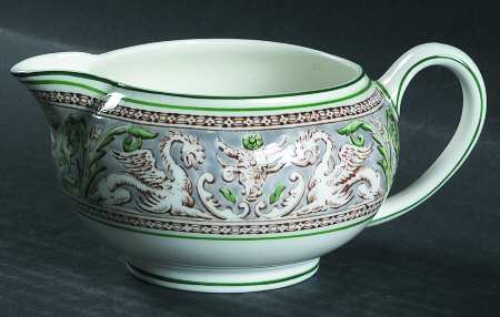 Florentine Gray and Green (No Center Design) 146 Shape Creamer