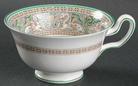 Florentine Gray and Green (No Center Design) Footed Cup