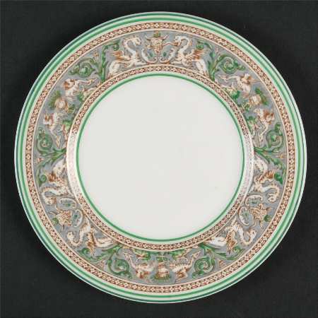 Florentine Gray and Green (No Center Design) Bread & Butter Plate