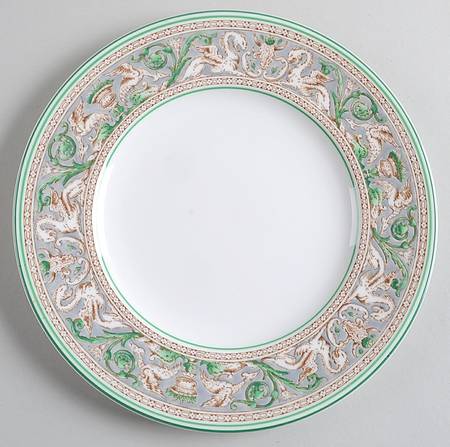 Florentine Gray and Green (No Center Design) Salad Plate