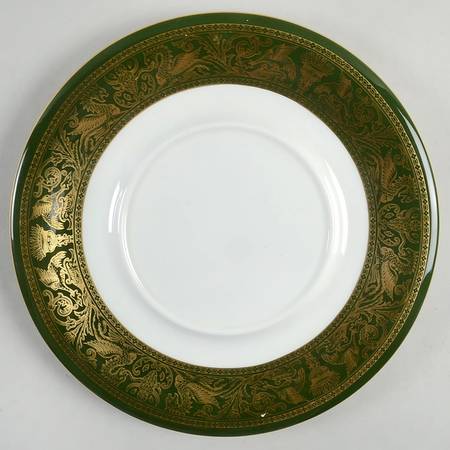 Florentine Dark Green Rim (No Floral Center) Underplate for Tureen