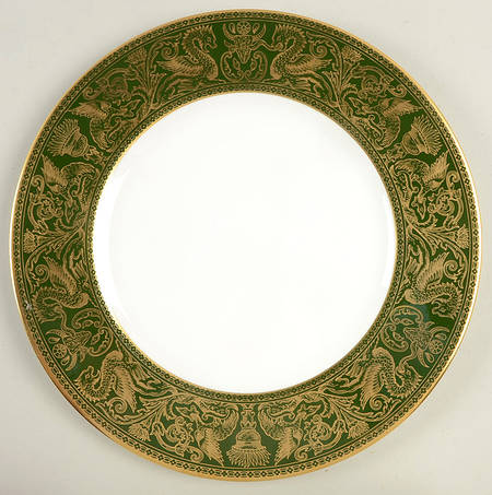 Florentine Dark Green Rim (No Floral Center)