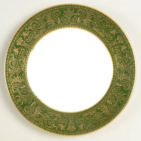 Florentine Dark Green Rim (No Floral Center) Bread & Butter Plate