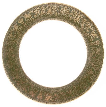 Florentine Dark Green Rim (No Floral Center) Dessert/Pie Plate