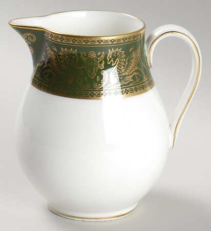 Florentine Dark Green Rim (No Floral Center) Creamer