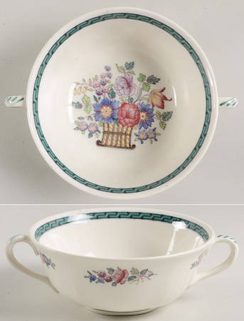 Floral (Scallop) Footed Cream Soup Bowl