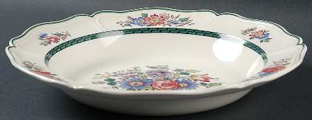 Floral (Scallop) Large Rim Soup Bowl