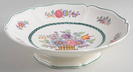 Floral (Scallop) Round Compote (Height X Width)