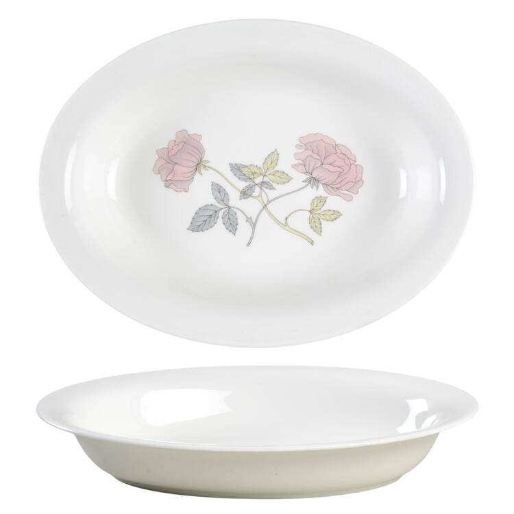 Flame Rose 10" Oval Vegetable Bowl