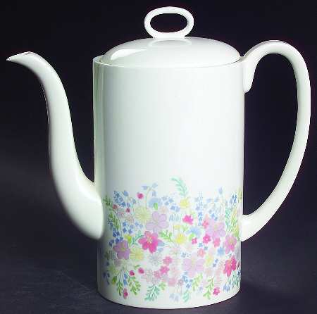 Forget Me Not (Bone China, No Trim) Coffee Pot & Lid