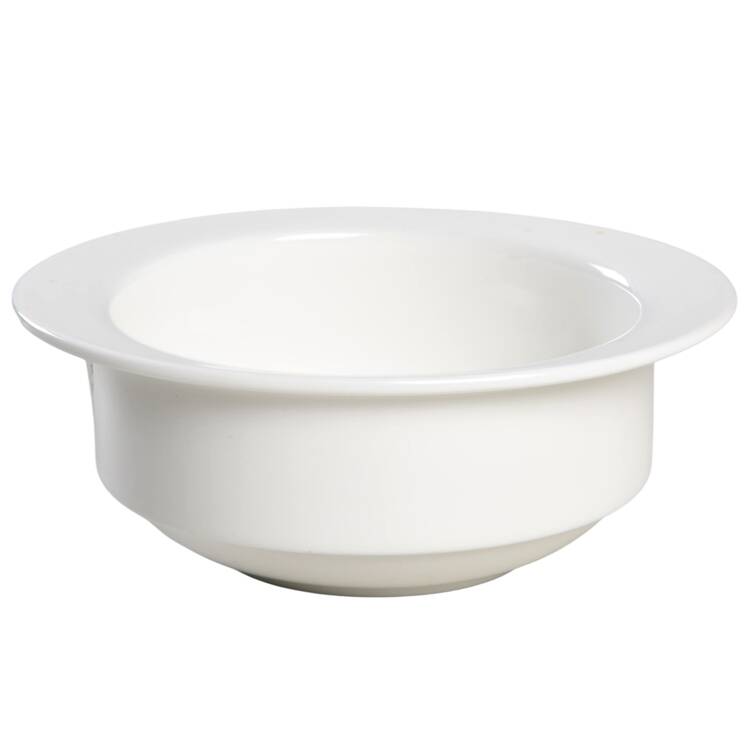Formal White Flat Cream Soup Bowl