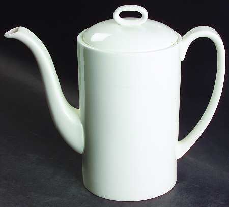 Formal White Small Coffee Pot & Lid