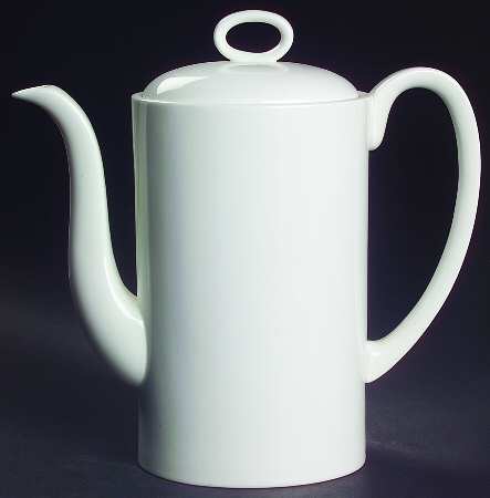 Formal White Coffee Pot & Lid