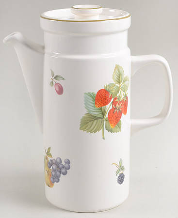 Fruit Sprays Sterling (Coupe Shape) Coffee Pot & Lid