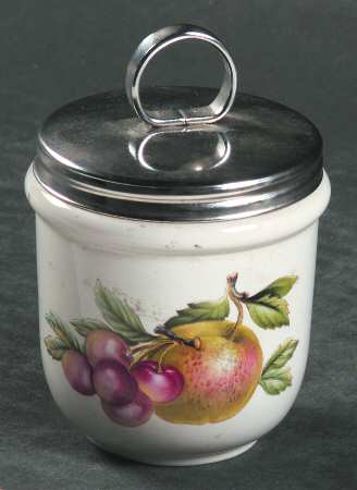 Fruit Sprays Sterling (Coupe Shape) Egg Coddler & Lid
