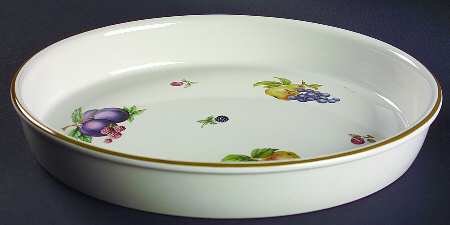 Fruit Sprays Sterling (Coupe Shape) 11" Oval Baker