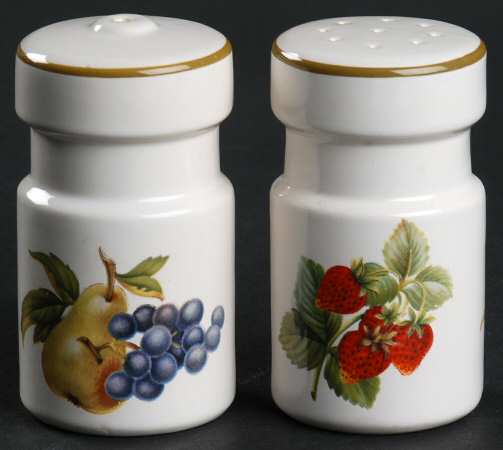 Fruit Sprays Sterling (Coupe Shape) Salt & Pepper Set