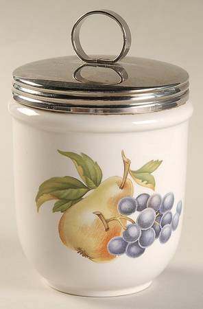 Fruit Sprays Sterling (Coupe Shape) Egg Coddler & Lid