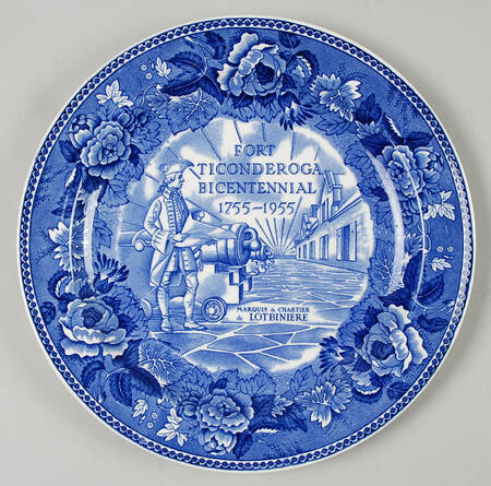Ft Ticonderoga Blue Bicentennial Salad Plate