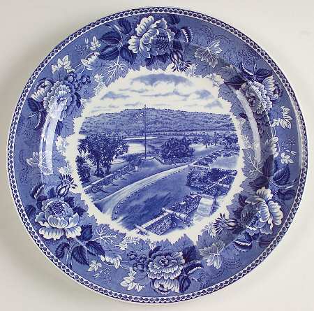 Ft Ticonderoga Blue Dinner Plate
