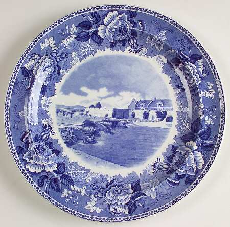 Ft Ticonderoga Blue Dinner Plate