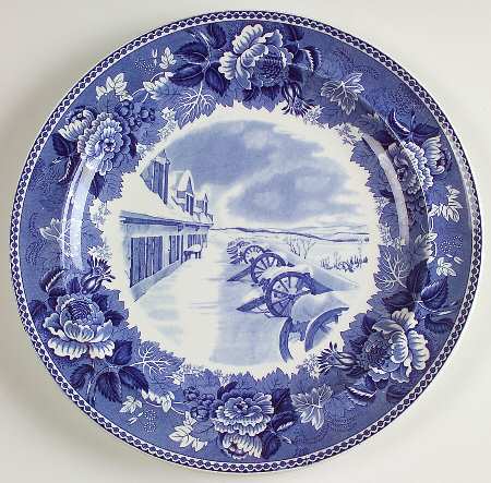 Ft Ticonderoga Blue Dinner Plate