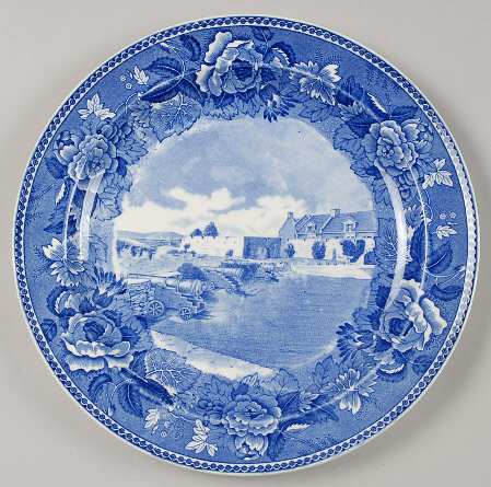 Ft Ticonderoga Blue Luncheon Plate