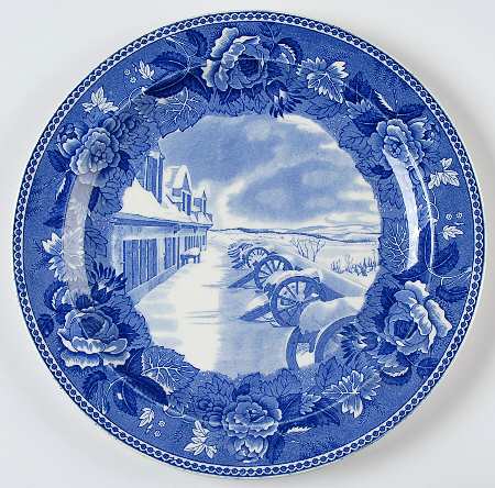 Ft Ticonderoga Blue Luncheon Plate