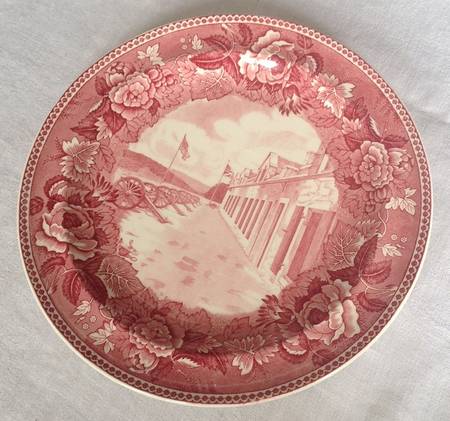 Ft Ticonderoga Pink Luncheon Plate