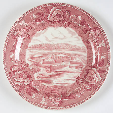 Ft Ticonderoga Pink Luncheon Plate