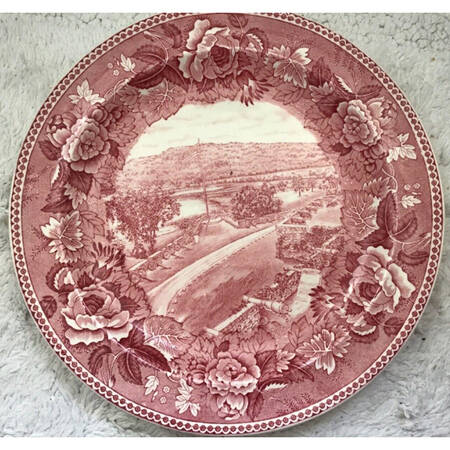 Ft Ticonderoga Pink Luncheon Plate
