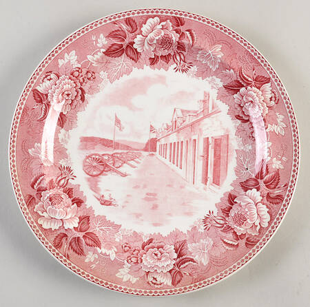 Ft Ticonderoga Pink Dinner Plate by Wedgwood