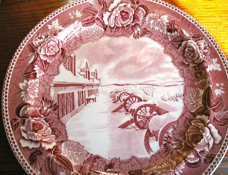 Ft Ticonderoga Pink Dinner Plate