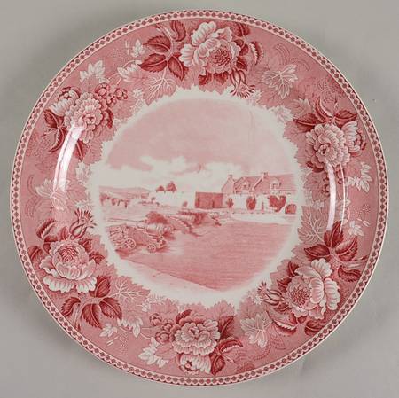 Ft Ticonderoga Pink Dinner Plate
