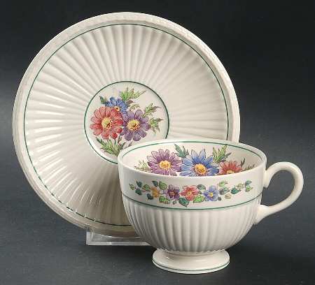 Garden Club Footed Cup & Saucer Set