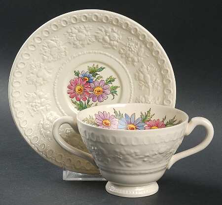 Garden Club Footed Bouillon Cup & Saucer