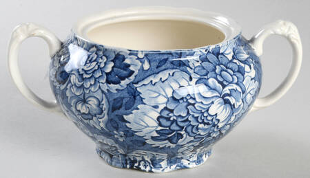 Gainsborough Blue Sugar Bowl No Lid