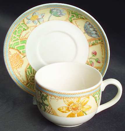 Garden Maze Flat Cup & Saucer Set