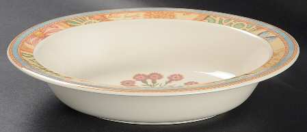 Garden Maze 9" Oval Vegetable Bowl
