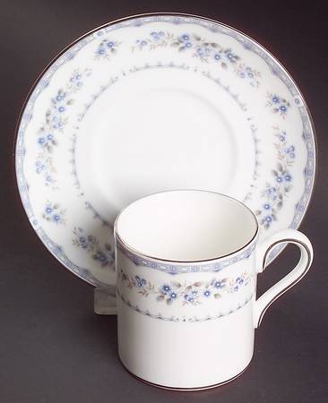 Gardenia Bond Shape Demitasse Cup and Saucer Set
