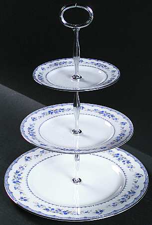 Gardenia 13 7/8"-14 1/4" 3-Tiered Serving Tray(DP,SP,BB) HC