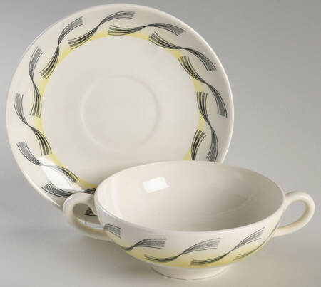 Garden Flat Cream Soup Bowl & Saucer Set