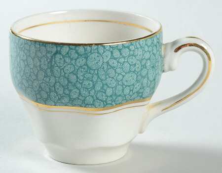Garden (Aqua Border) Flat Demitasse Cup