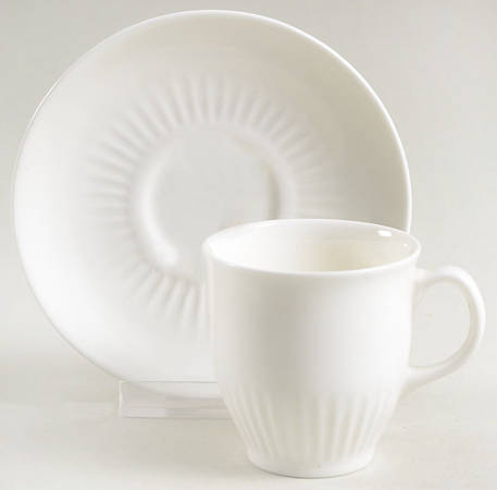 Galaxie White Footed Demitasse Cup & Saucer Set